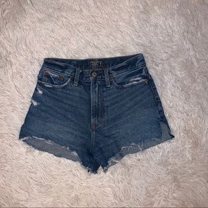 Abercrombie and Fitch Distressed High Rise Shorts